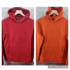 Boys Tek Gear Pullover Fleece Hoodies Size XL 14/16‎ Red Orange